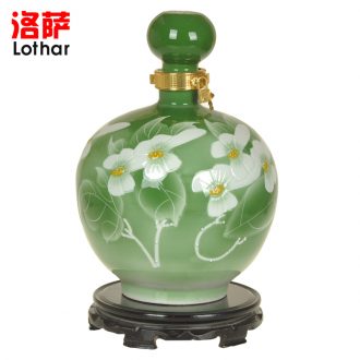 Jingdezhen ceramic jars 1 catty 2 jins of 3 kg 5 jins of 10 jins sharply black glaze liquor bottle ball bottle sealed bottles
