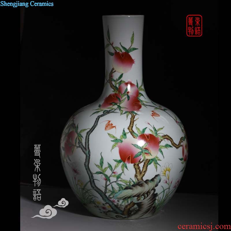 Jingdezhen ji red red imitation royal porcelain vase 20-40 cm celestial plum bottle bottle gourd gourd