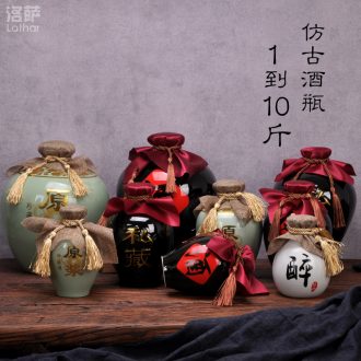 Jingdezhen kimchi altar double-sided unglazed double cover pickle jar pickles pickles cylinder pickle jar airtight jar of environmental protection