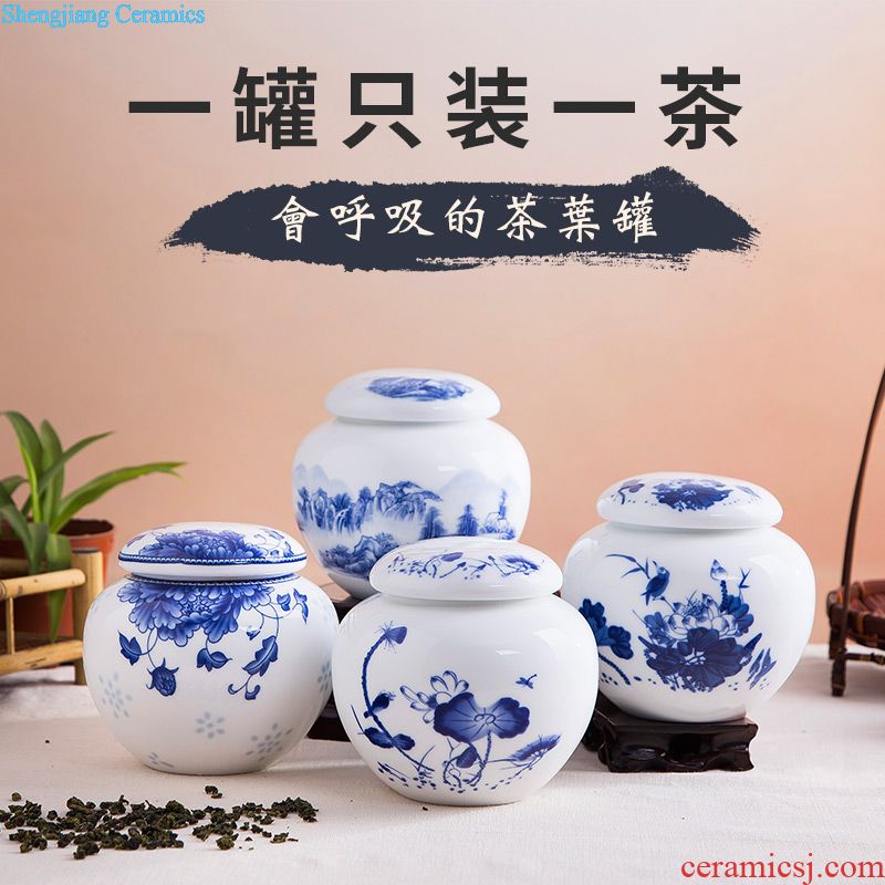 Blower, kung fu tea cups of jingdezhen ceramic cup with single with blue water home tea cups of tea cups