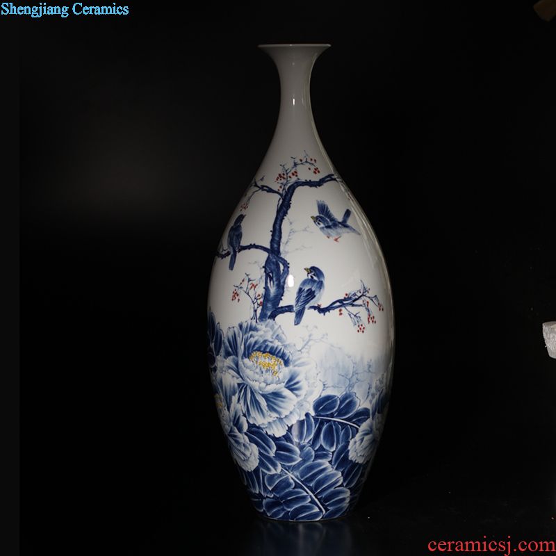 Jingdezhen curve contracted bamboo vase at peace porcelain vases furnishings decoration vase that occupy the home fashion vase