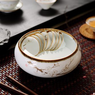 Drink to Storage of black tea tray small dry foam plate contracted household large storage saucer Japanese ceramic tea set