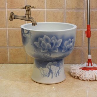 JingYuXuan grey stone road on the lavatory basin basin ceramic sanitary ware art basin sink of the basin that wash a face