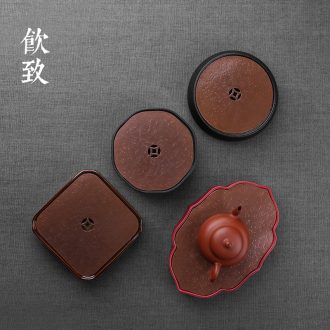 Drink to handmade ceramic coppering.as silver work units bearing pot pot pot of tea tray mat saucer Japanese kung fu tea accessories