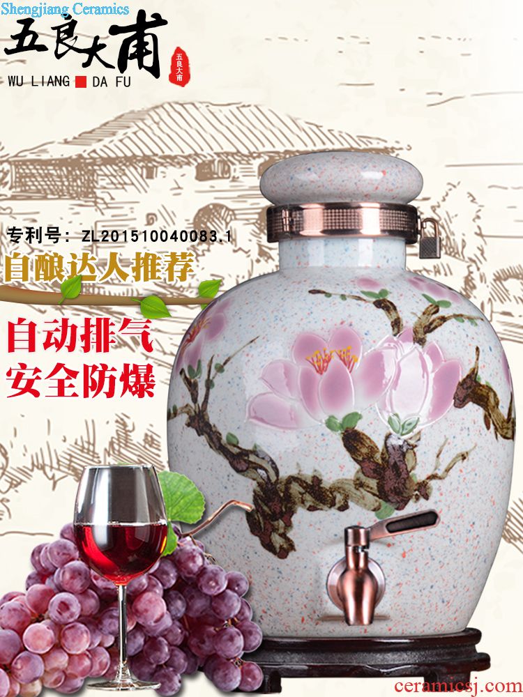 Jingdezhen ceramic bottle archaize little wine jars 1 catty 5 jins of 10 jins put liquor bottles of household ceramic seal pot