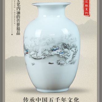 Jingdezhen ceramics glaze gold fish tank water shallow blue turtle cylinder ashtray pen XiCha handicraft furnishing articles to wash the living room
