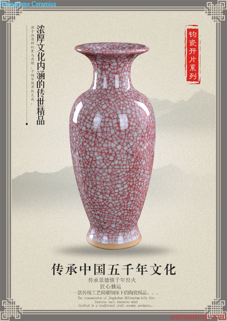 Jingdezhen ceramics powder enamel vase decoration had to live in a modern living room decoration handicraft furnishing articles present