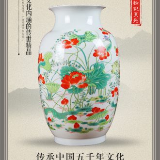 Jingdezhen ceramic vase peony modern blue and white porcelain painting lotus home sitting room place classic gift