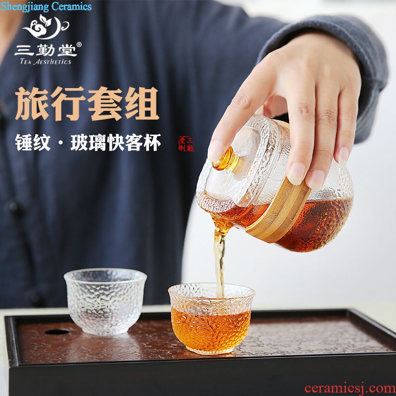 Three frequently gentleman sample tea cup Kung fu tea sets master cup single cup jingdezhen ceramic tea set S42134