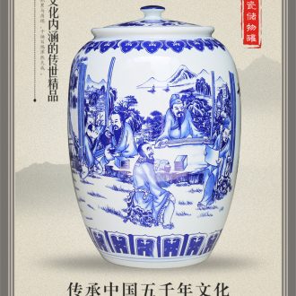 Jingdezhen ceramics powder enamel figure vase, modern household act the role ofing is tasted the ancient philosophers sitting room crafts are a wedding gift