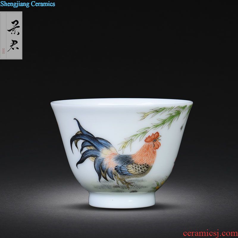 JingJun Jingdezhen ceramics Rouge beauty glaze colour all hand kung fu tea kettle