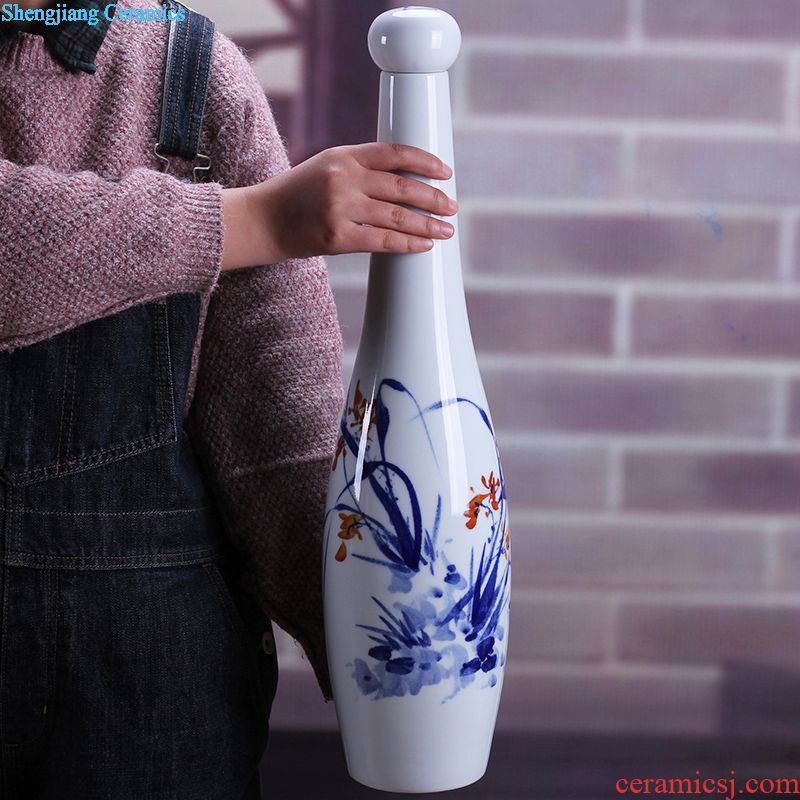 5 jins of blue and white characters gourd bottle ceramic decoration ideas it 10 jins jars jugs piggy bank hip flask