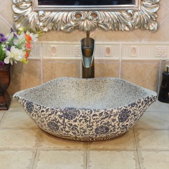 Jingdezhen ceramic lavatory basin stage basin art square JingYuXuan in carving style of the sink