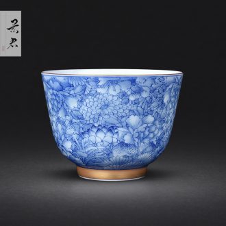 JingJun Jingdezhen porcelain hand-painted kung fu tea set ceramic teapot single pot of tea