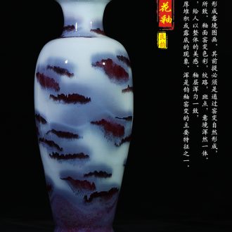 Jun porcelain of jingdezhen ceramics archaize ears vase kiln red classical home sitting room adornment handicraft furnishing articles