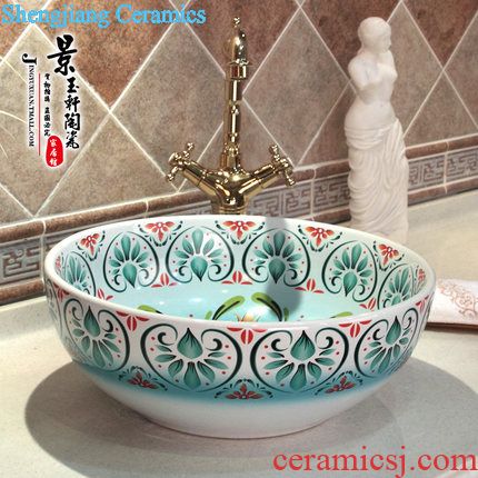 JingYuXuan jingdezhen ceramic lavatory basin art basin sink the stage basin square coil black and white