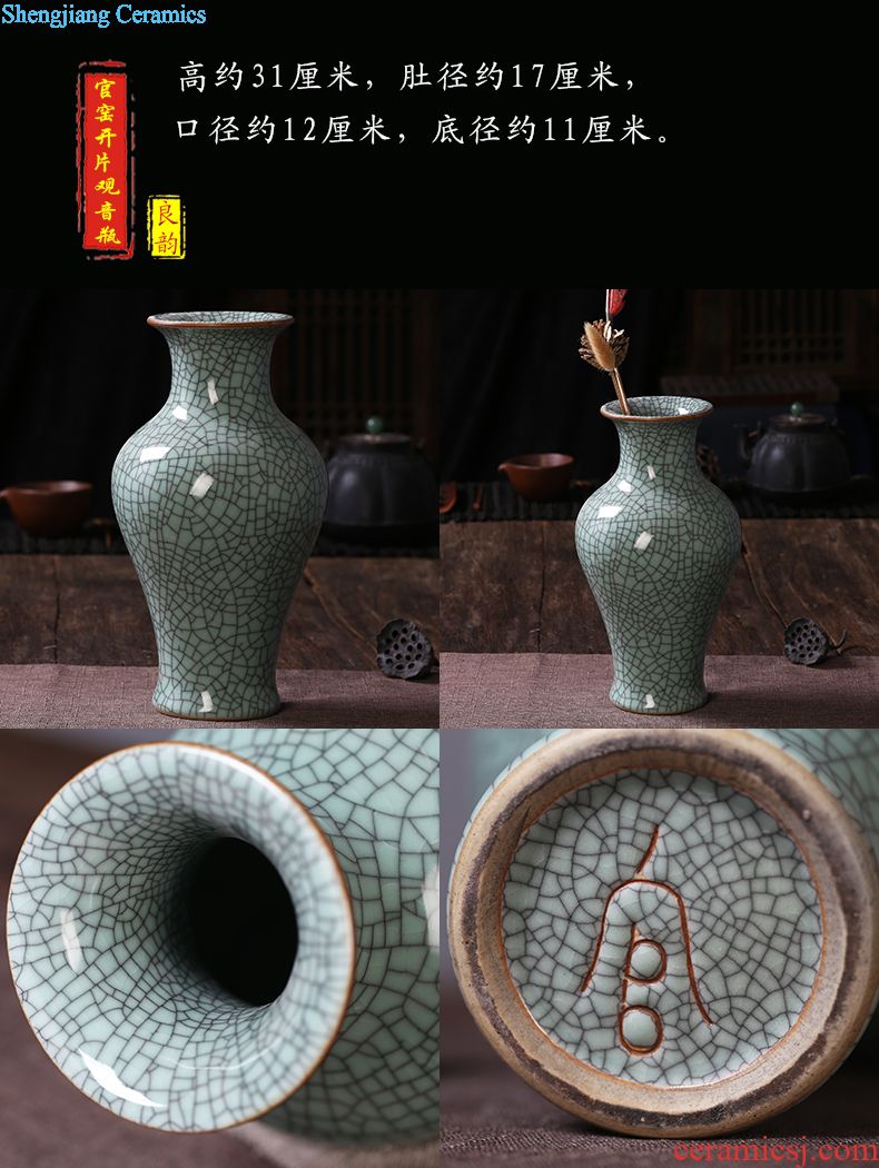 Jingdezhen ceramics China red vase modern household act the role ofing is tasted furnishing articles wedding housewarming gift pomegranate bottle sitting room