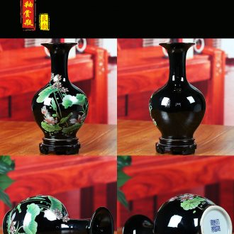 Jingdezhen ceramic vase modern blue and white porcelain dou color lotus home sitting room place the egg handicraft gifts