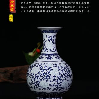 Jingdezhen ceramics powder enamel 8 figure vase modern home sitting room handicraft furnishing articles wedding gift company
