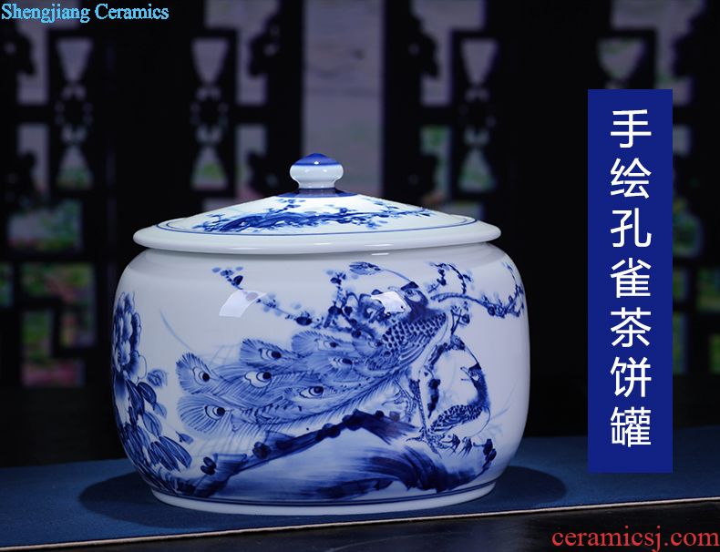 Restoring ancient ways of jingdezhen blue and white porcelain vase zen art ceramics vase flower creative office furnishing articles