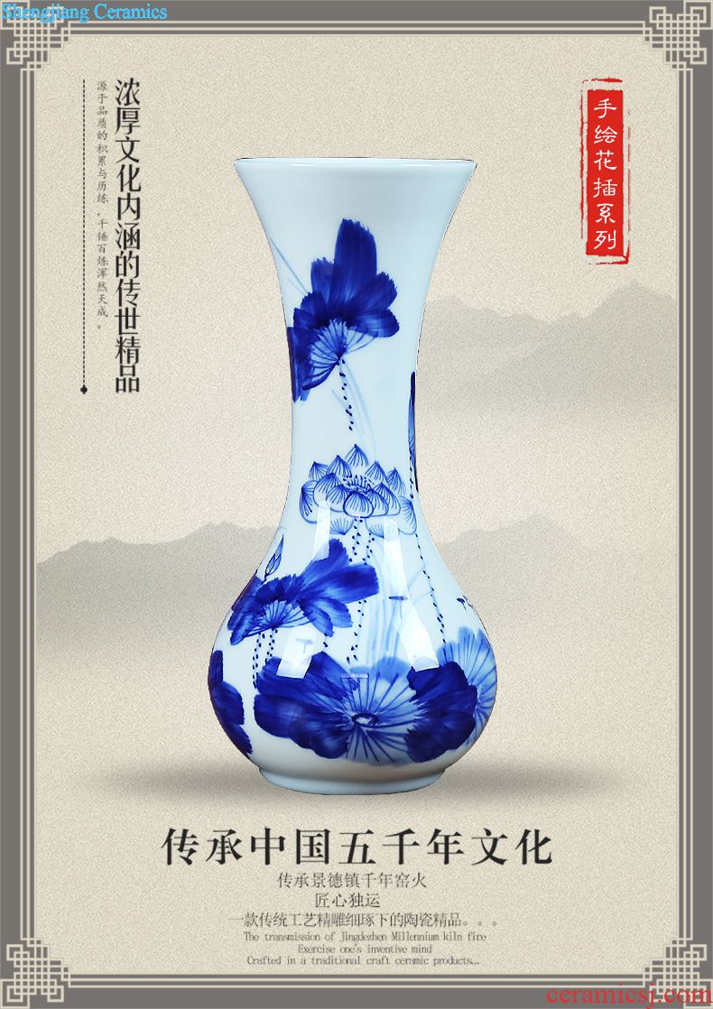 Classical jingdezhen ceramics vase jun porcelain three Yang kaitai modern home decoration crafts are sitting room