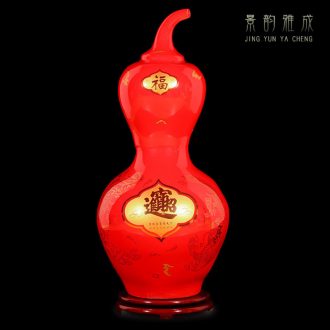 Jingdezhen ceramic new Chinese style flower arrangement craft porcelain vase place to live in the living room table decoration ceramic bottle