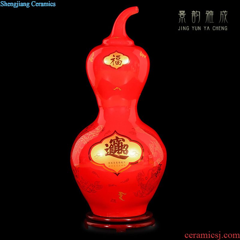 Jingdezhen ceramic new Chinese style flower arrangement craft porcelain vase place to live in the living room table decoration ceramic bottle