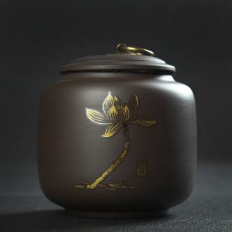 Is Yang coarse pottery tea caddy ceramic seal pot archaize storage tanks size tins and tea pot