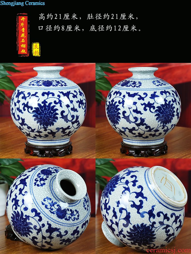 Jingdezhen blue and white porcelain ceramic vase modern home sitting room place classical handicraft gifts