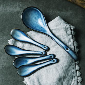 Ijarl million jia Nordic contracted ceramic spoon, spoon of household kitchen big spoon children drink soup with a spoon