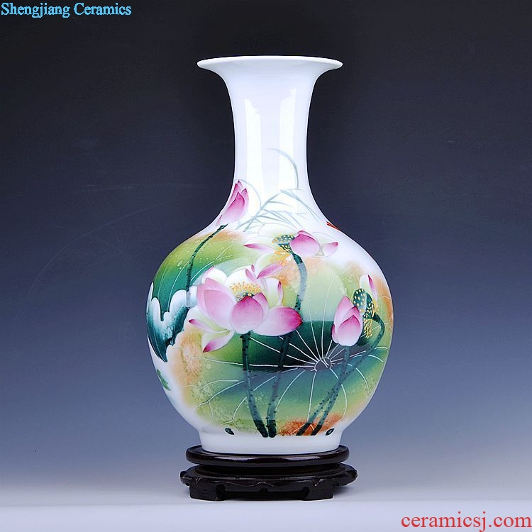 Scenery famous masterpieces, jingdezhen ceramic vase vase hand-painted vase vases, arts and crafts porcelain vase