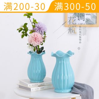Nordic contracted ceramic vases, dried flowers flower arrangement simulation flower living room TV cabinet furnishing articles home decoration decoration