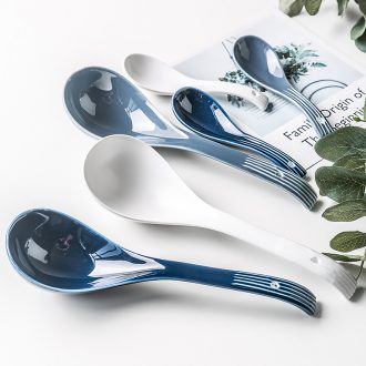 Small spoon ladle ceramic household drink soup with lovely ceramic spoon long handle ladle soup home take a spoon