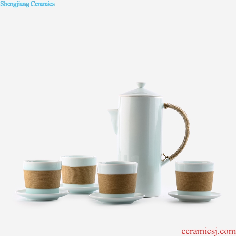 TaoXiChuan modern coffee suit Chinese jingdezhen ceramics contracted tea set of cord insulation northern wind