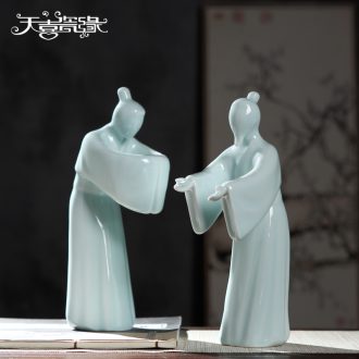 State of modern Chinese etiquette ceramic figure sitting room porch decoration home furnishing articles sculpture handicraft ornament