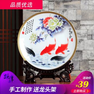 Decorative plate decoration creative household adornment rich ancient frame furnishing articles of jingdezhen ceramics handicraft wine cabinet vase
