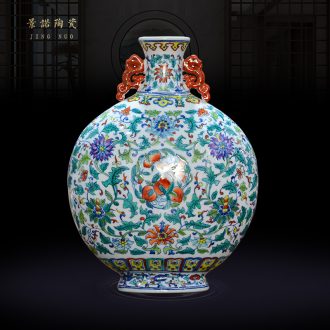 Jingdezhen ceramics vases, new Chinese style imitation qing qianlong enamel colour design sitting room adornment is placed