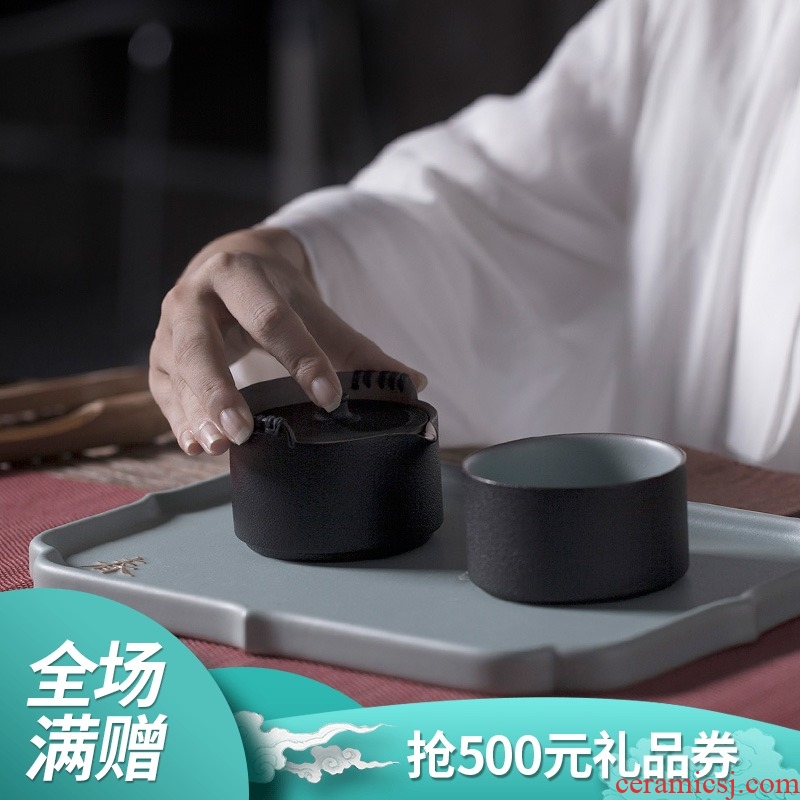 Thousands of thousand hall simple ceramic kung fu tea tea is a pot of a cup with cover office cup champions cup 05