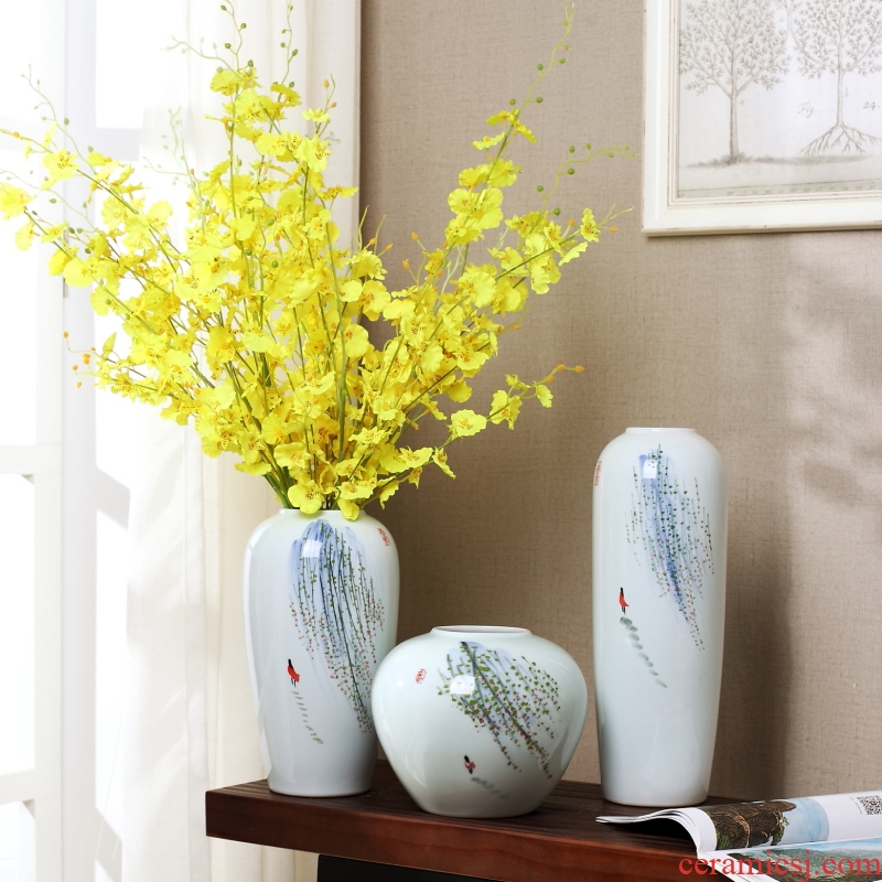 Jingdezhen ceramic vases, flower art creative new Chinese style household act the role ofing is tasted the sitting room TV ark hotel decoration furnishing articles
