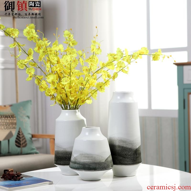 Jingdezhen contemporary and contracted furnishing articles hand-painted ceramics new Chinese style household act the role ofing is tasted three-piece wine craft decoration