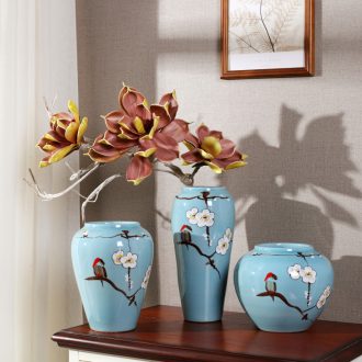 Jingdezhen contracted and contemporary new Chinese TV ark hand-painted ceramic vase the sitting room porch household act the role ofing is tasted furnishing articles