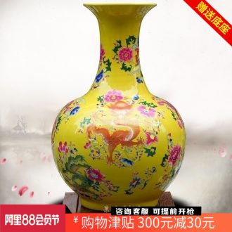 Jingdezhen ceramic vase in extremely good fortune dried flowers flower arrangement home sitting room office study large adornment furnishing articles
