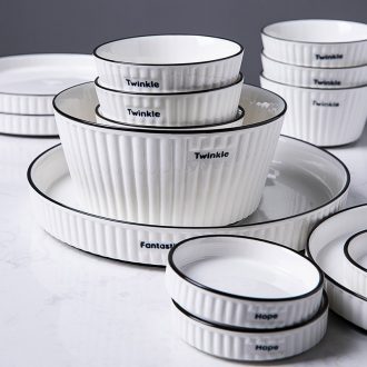 Food dish household Nordic creative plate suit one combination dishes dishes food dishes ceramic tableware
