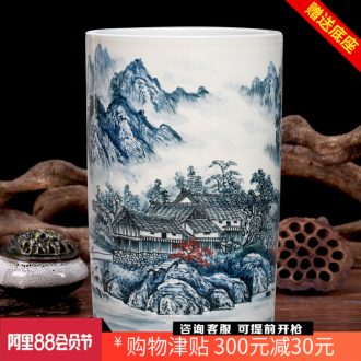 Jingdezhen ceramics big vase furnishing articles hand-painted color landscape quiver painting and calligraphy jiangshan jiao sitting room more act the role ofing is tasted