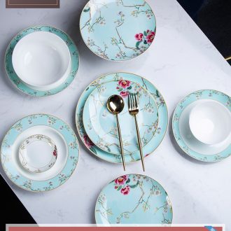 Jingdezhen ceramic tableware suit European household ceramic bowl bowl dish dish bowl chopsticks Chinese dish bowl dishes