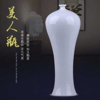 Jingdezhen ceramics classic white crack glaze vase beauty bottle porch sitting room place home decoration