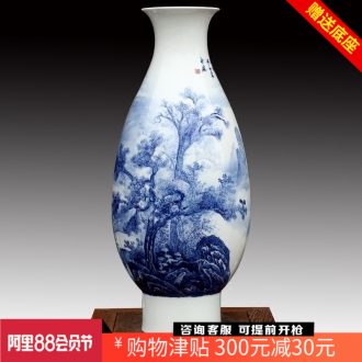 Jingdezhen modern home sitting room place dry flower flower vase mesa study ceramics handicraft decoration