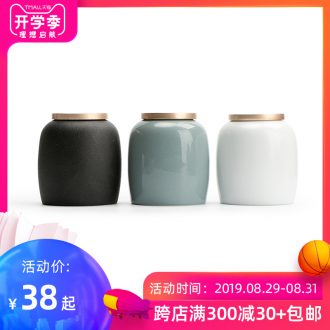 Mr Nan shan plain and neat caddy ceramic seal pot small household tea warehouse small portable tea POTS