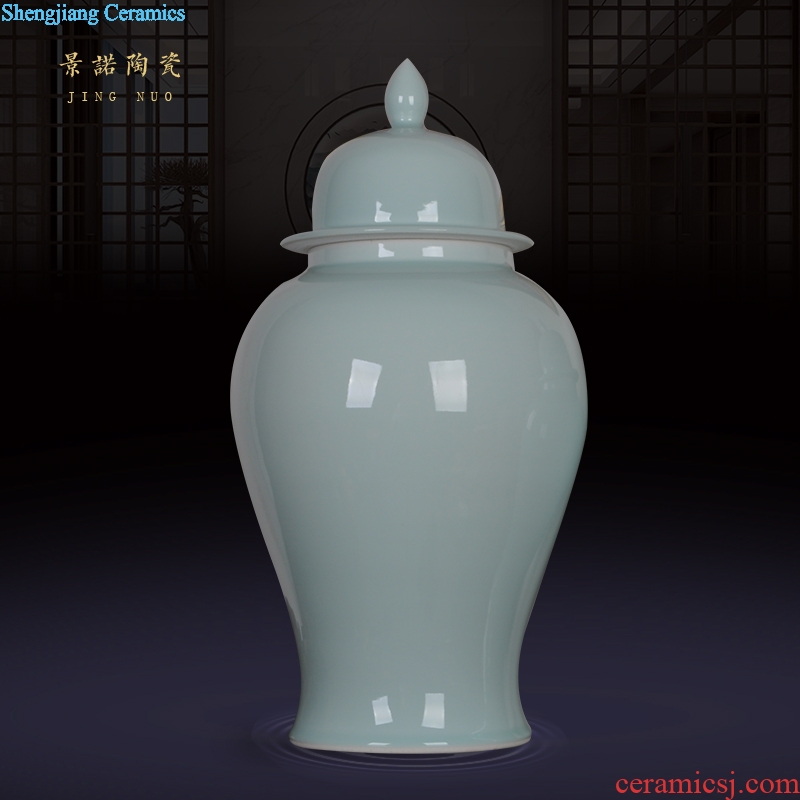 Jingdezhen ceramics glaze color general storage tank is a new modern Chinese style household adornment handicraft kitchen furnishing articles