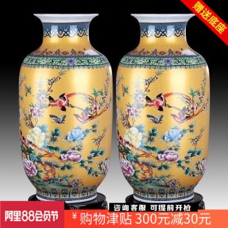 Jingdezhen ceramics colored enamel landing large vases, modern European home sitting room adornment furnishing articles
